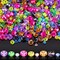 600 Pcs Crystal Glass Beads for Jewelry Making Bulk Faceted Gemstone Rondelle Loose Beads for Bracelet DIY Crafts 8 mm, 6 mm, 4 mm(Multi Color)